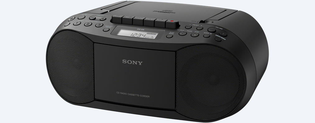 sony cd cassette boom box with radio cfds70blk