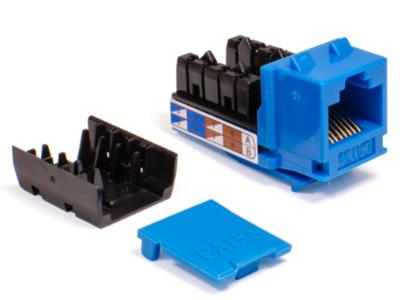 Provo SynConnect Cat-5e Keystone Jack 90-Degree Blue  SC-CAT5J-BLU