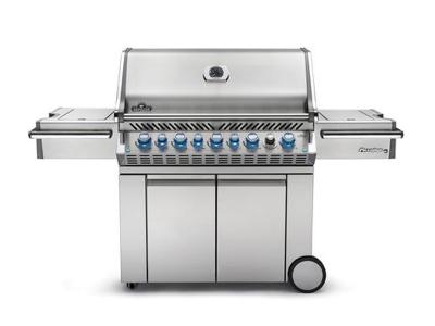 Napoleon Prestige PRO 665 Propane Gas Grill On Cart with Infrared Side Burner PRO665RSIBPSS-2