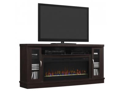 Bell'O Hutchinson TV Stand for TVs up to 80 Oak Expresso Mantle HUTCHINSON