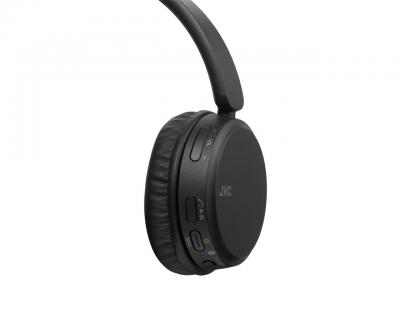 JVC On-ear Lightweight Wireless Headphones with Noise Cancelling - HA-S65BN-B