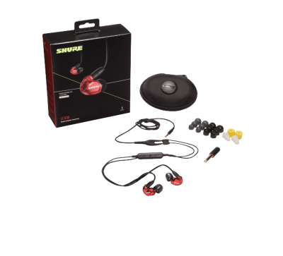 Remote and Mic Shure SE535 Sound Isolating Earphones with 3.5mm Cable Limited Edition Red