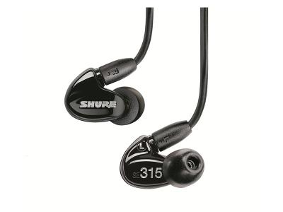 Shure Sound Isolating Earphones with Single High Definition MicroDriver and Tuned BassPort SE315(B)