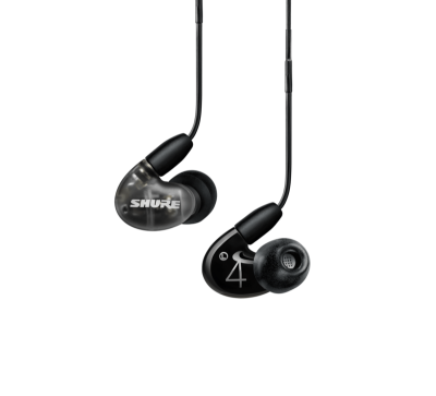 Shure AONIC 4 Sound Isolating Earphones With Dual Driver Hybrid Design In Black - SE42HYBK+UNI