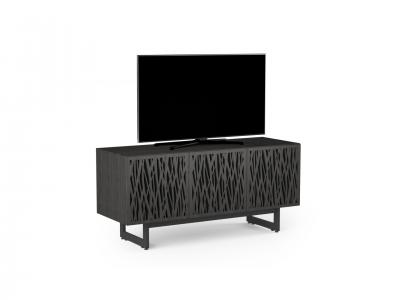 BDI Elements 8777 Media Three Component TV Stand With Rear Access Panels In Wheat / Charcoal - BDIELEM8777CRL-ME-WH