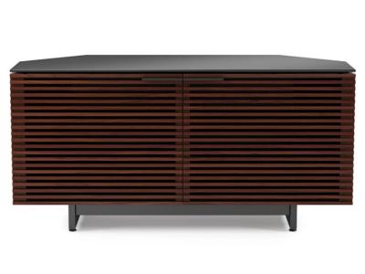 BDI Corridor 8175 Double Wide Corner TV Stand In Chocolate Stained Walnut - BDICORR8175CHOC