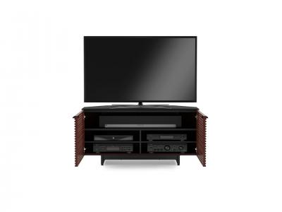 BDI Corridor 8175 Double Wide Corner TV Stand In Chocolate Stained Walnut - BDICORR8175CHOC