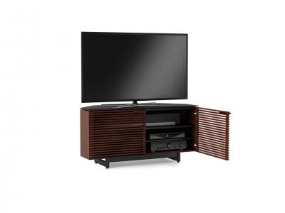 BDI Corridor 8175 Double Wide Corner TV Stand In Chocolate Stained Walnut - BDICORR8175CHOC