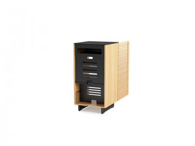 BDI Corridor 8172 AV Stereo Cabinet With Reversible Door In White Oak - BDICORR8172WH