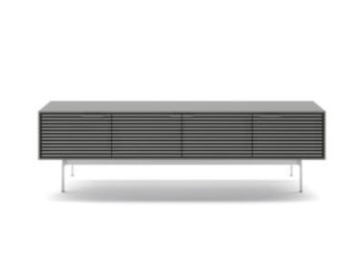 BDI Align 7473 Modern Low Profile TV Stand With Console Base In Fog Grey - BDIAL7473COFOG