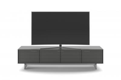 BDI Align 7473 Modern Low Profile TV Stand With Media Base In Fog Grey - BDIAL7473MEFOG