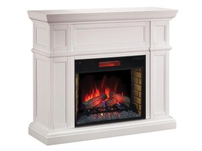 Bell'O Artesian Mantle Fireplace AV Furniture In White - Artesianw (White)