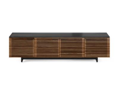 BDI Corridor 8173 Quad Wide TV Stand With Built-In Ventilation In Natural Walnut - BDICORR8173NW