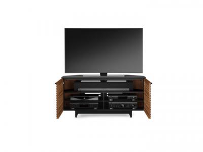 BDI Corridor 8175 Double Wide Corner TV Stand In Natural Walnut - BDICORR8175NWL