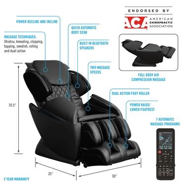 Obusforme 500 Series Massage Chair In Black Colour - OFMC-BK-500