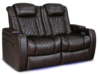 Valencia Theater Seating Big and Tall XL Home Theater Seating In Dark Chocolate- Tuscany XL (DC)