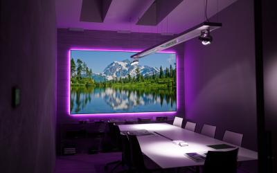 100" EluneVision 16:9 Aurora EVO 8K Ambient Light Rejection NanoEdge Fixed-Frame Screen - EV8K-ZL-100-1.3