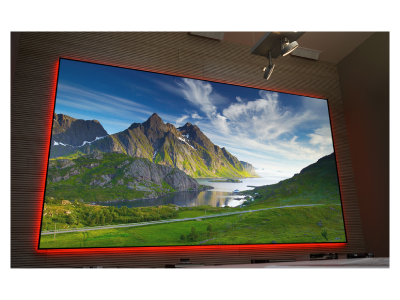 110" EluneVision 16:9 Aurora EVO 8K Ambient Light Rejection NanoEdge Fixed-Frame Screen - EV8K-ZL-110-1.3