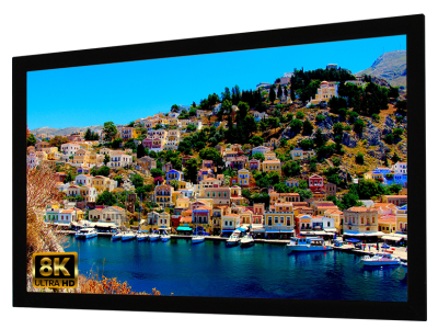 108" EluneVision 16:9 Reference AudioWeave EVO 8K Fixed Frame Screen - EV8K-F3AW-108-1.15