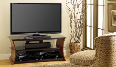 Bell'O Curved Wood TV Stand CW-356