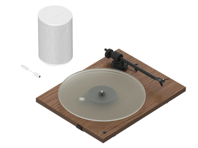 Sonos Essential Turntable Set with Era 100 Phono SB Turntable and Line-in Adapter - Essential Turntable Set (Walnut)