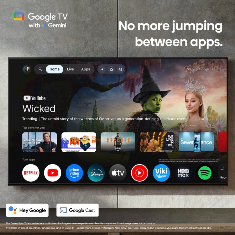 65" Hisense Hi-QLED Mini-LED AI TV 165Hz Google TV - 65U7SG