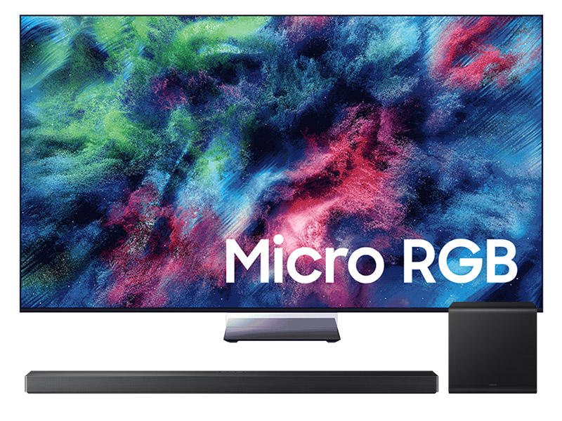 85" Samsung Micro RGB R95H 4K TV + Q Series Soundbar - MRN85R95HAFXZC-HW-QS700F/ZC