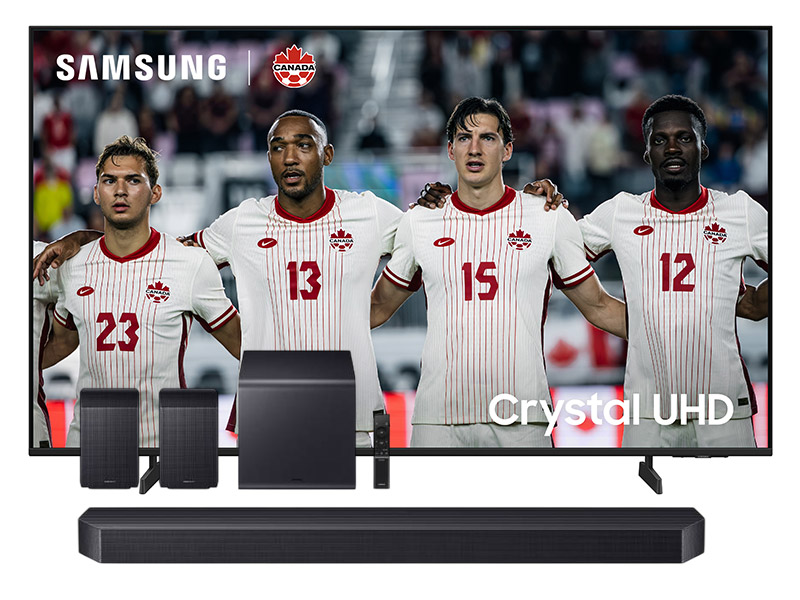 85" Samsung Crystal UHD 4K TV + Q-Series Soundbar - UN85U8000HFXZC-HW-Q990F/ZC