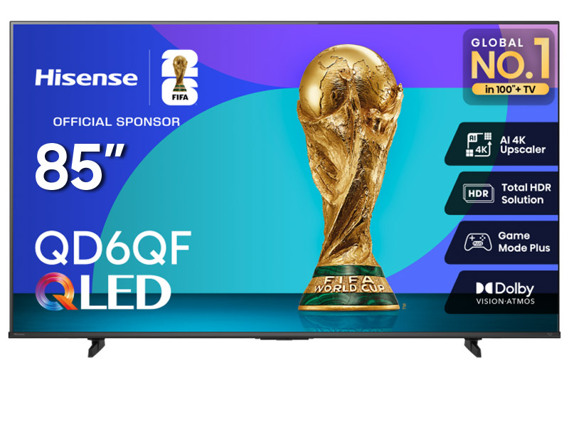 85" Hisense 85QD6QF Class QD6 Series QLED 4K Fire TV