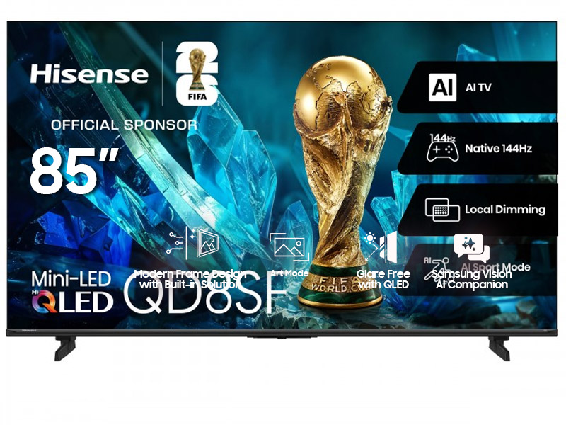 85" Hisense 85QD8SF Hi-QLED Mini-LED AI Fire TV