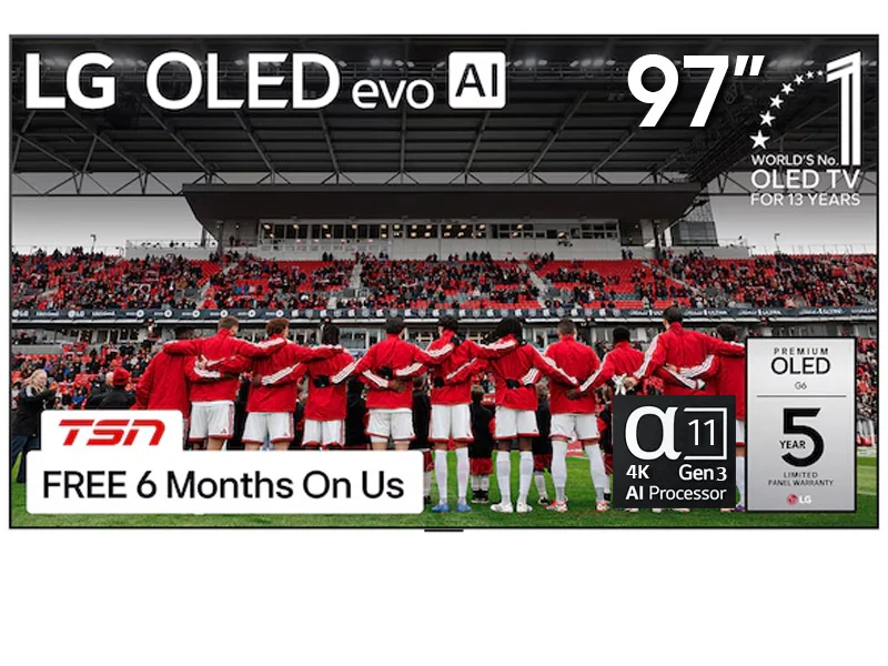 97" LG OLED97G6WUA OLED Evo AI 4K Smart TV (2026)