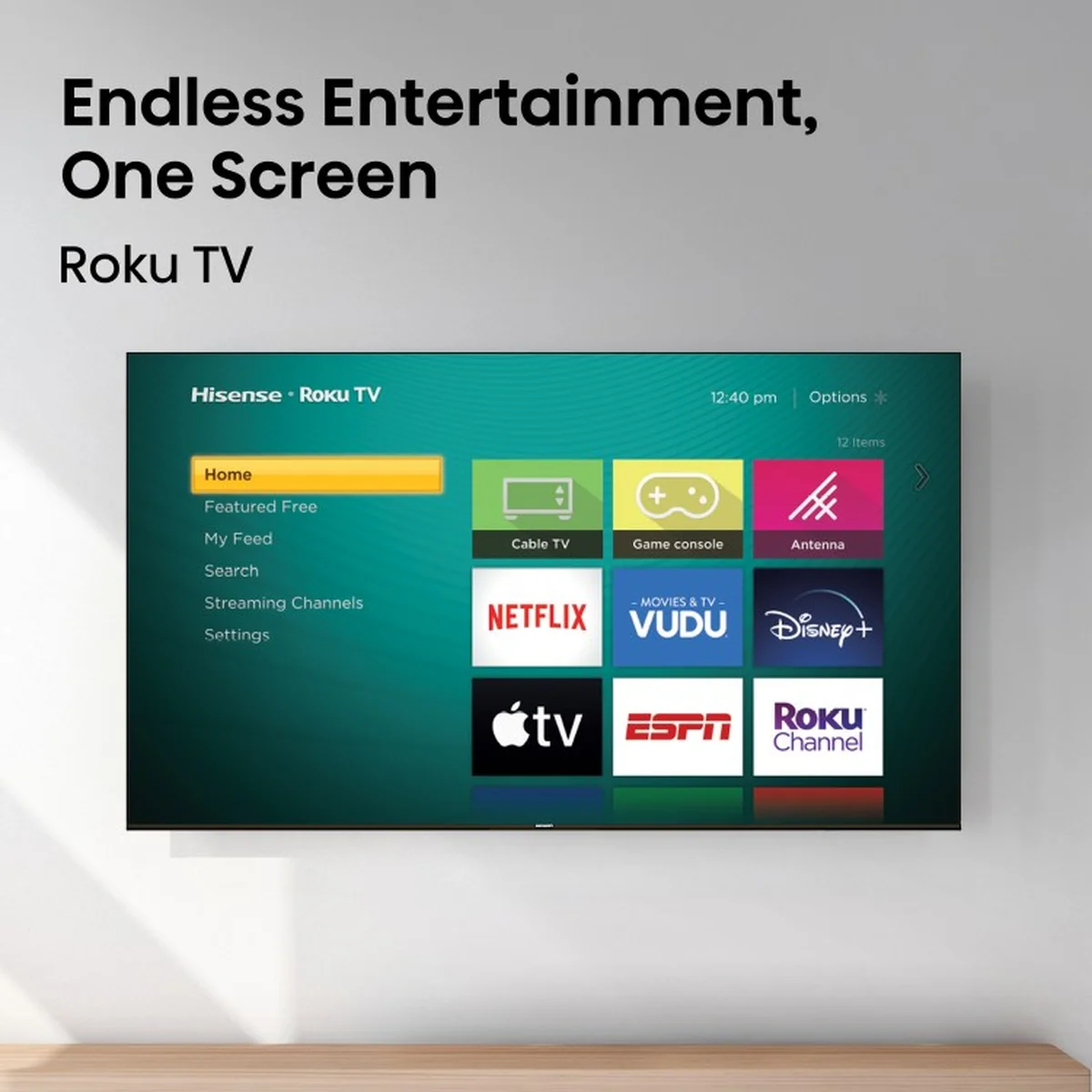 40" Hisense 40QD4SR Hi-QLED Full HD-Smart Roku TV
