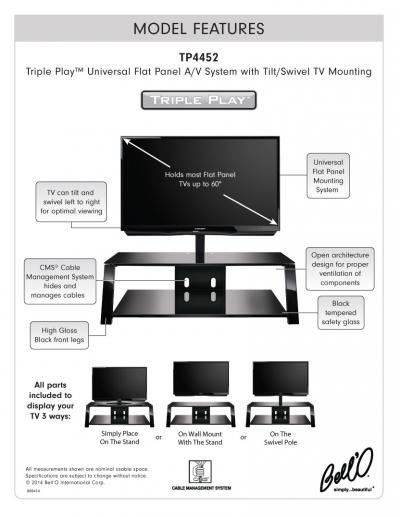 Triple Play With 2 Shelves A/v Shelves TP4452