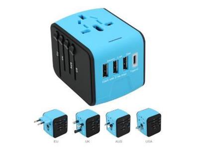 Ultralink All-In-1 Universal World Travel Adapter with 3 USB UP608BE