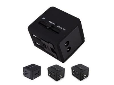 Ultralink All-In-1 Universal World Travel Adapter with 2 USB ports UP607BK